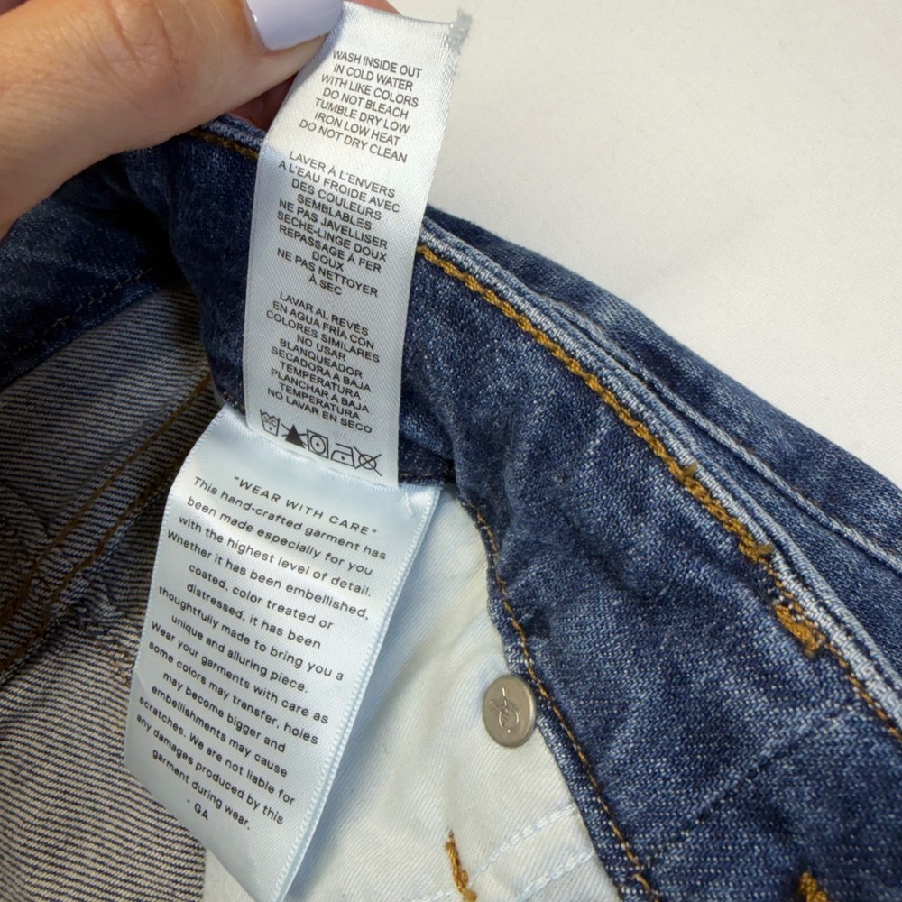 Good American Good Icon Straight Ankle Jeans 6 28 High Rise Medium Wash Womens - Picture 8 of 11